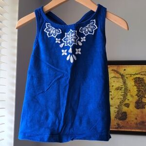 Gymboree Stitched Blue Tank Top